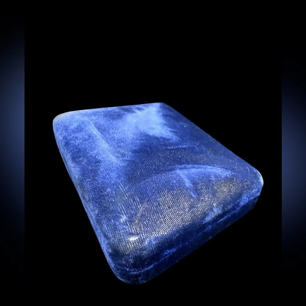Vintage Art Deco Originals By Carla Blue Velvet Jewelry Box